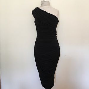 Elie Tahari Hudson Ruched Cocktail Dress